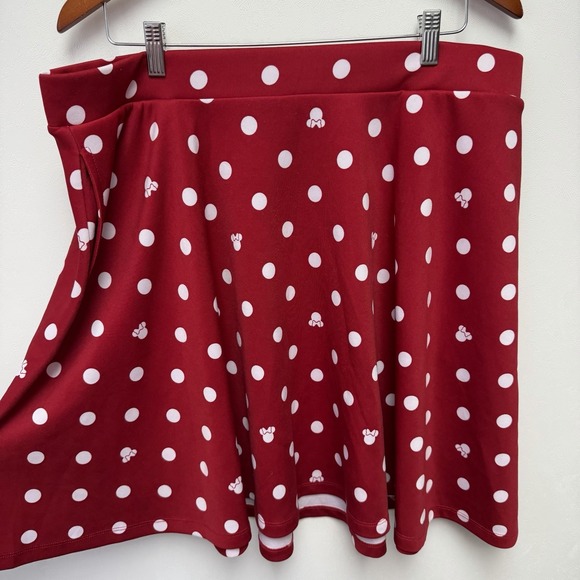 torrid Dresses & Skirts - Torrid Disney Minnie Mouse Skirt Skater Polka for Red Scuba W Pockets Size 2X